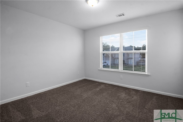 view of carpeted spare room