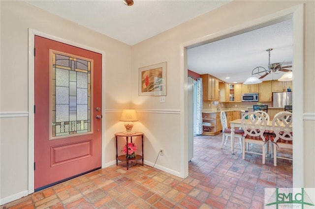 entryway with sink