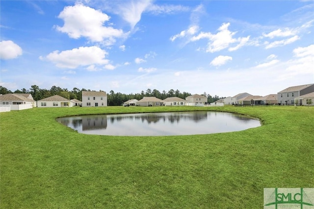 property view of water featuring a residential view