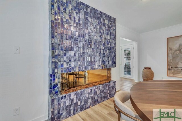 dining area featuring hardwood / wood-style floors