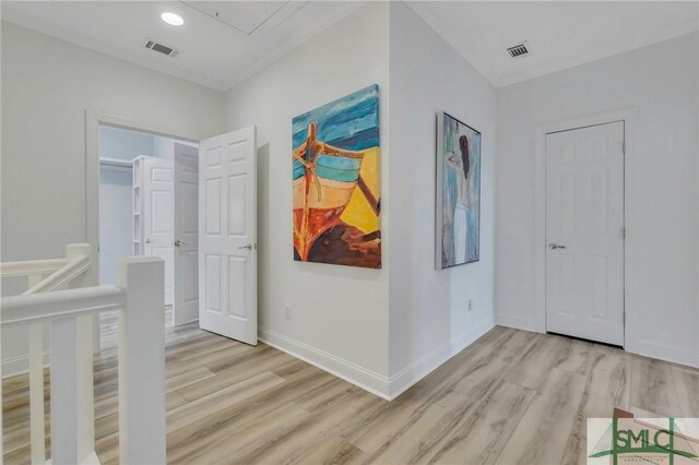 entrance foyer featuring light wood-type flooring