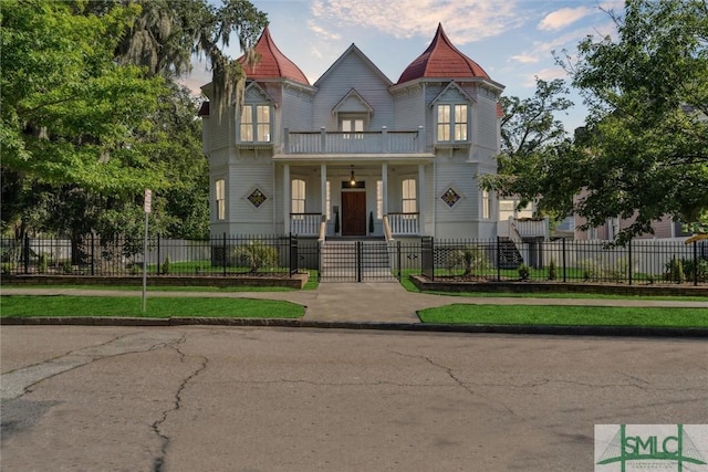 victorian house with a balcony