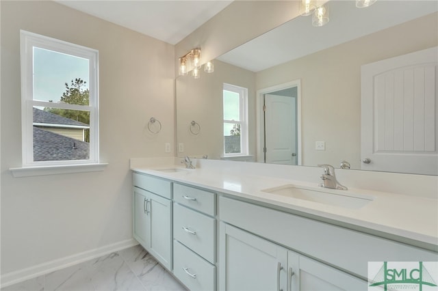 bathroom featuring vanity