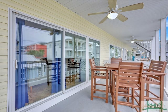 view of sunroom / solarium