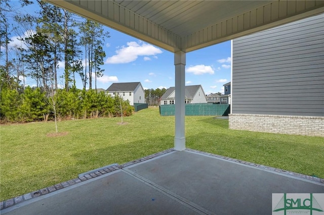 51 Hanover Pl, Richmond Hill, GA 31324 - view of patio / terrace featuring a residential view and fence