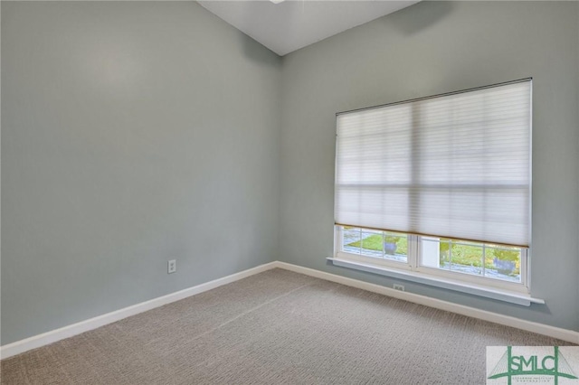 spare room featuring carpet flooring