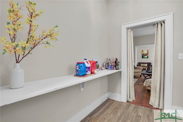 interior space featuring hardwood / wood-style flooring