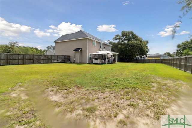 view of yard featuring a gazebo