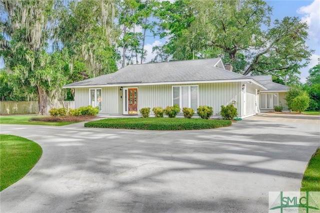 view of ranch-style home