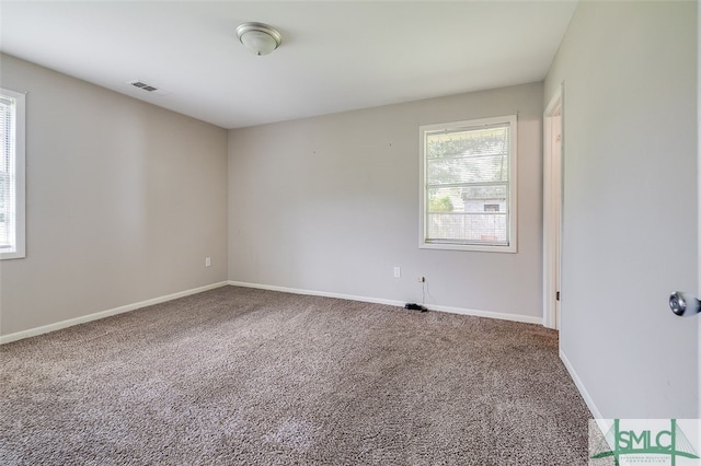 view of carpeted empty room