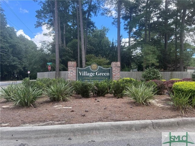 view of community sign