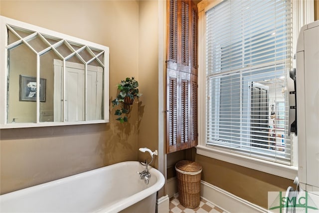 bathroom featuring a bathing tub