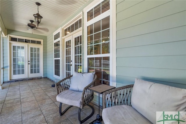 view of patio with french doors