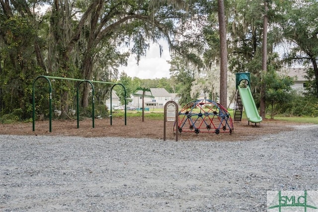 view of community jungle gym