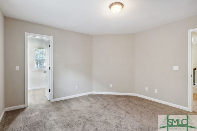 view of carpeted spare room