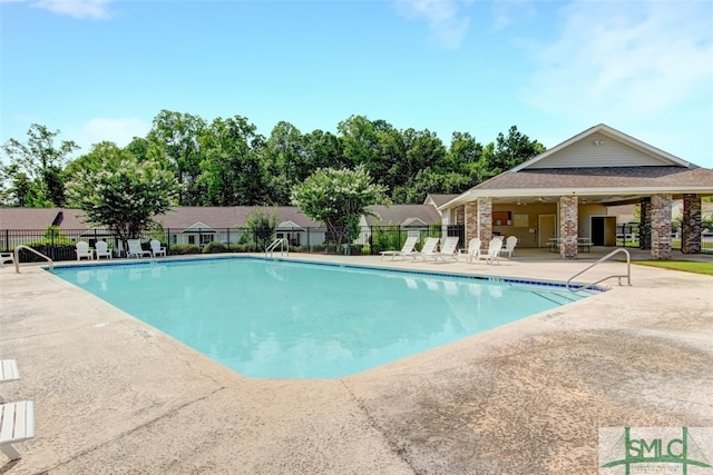 view of pool with a patio area