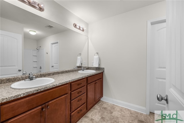 bathroom featuring vanity