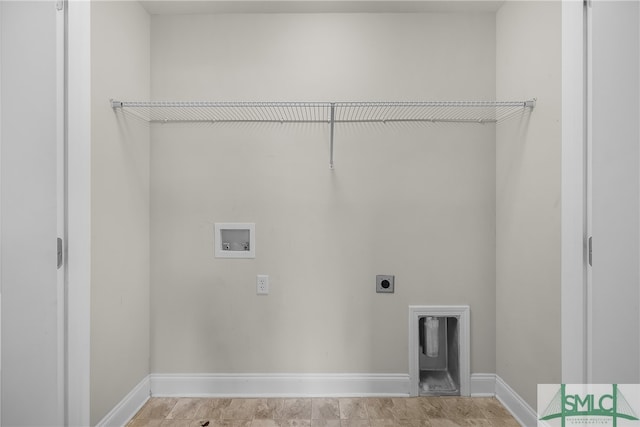 laundry room with washer hookup and hookup for an electric dryer