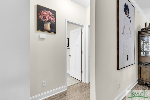 hallway featuring light hardwood / wood-style floors