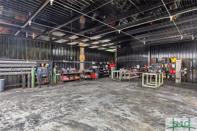 120 Saint Galilee Rd, Midville, GA 30441 - garage featuring a workshop area