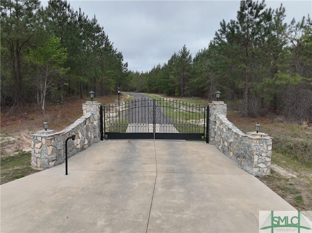 120 Saint Galilee Rd, Midville, GA 30441 - gate featuring a wooded view