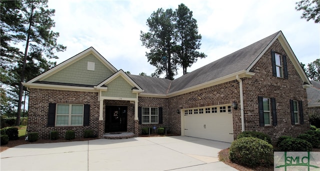 craftsman-style house with a garage