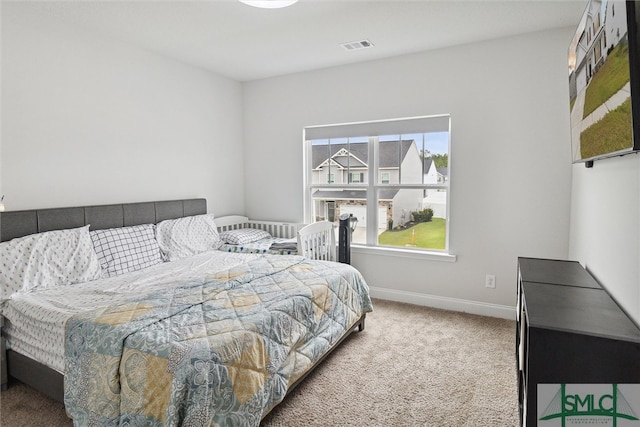 view of carpeted bedroom