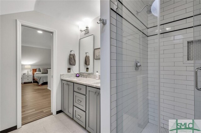 202 E 51st St, Savannah, GA 31405 - ensuite bathroom featuring a stall shower and double vanity