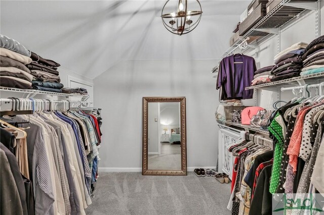 202 E 51st St, Savannah, GA 31405 - walk in closet featuring carpet and lofted ceiling