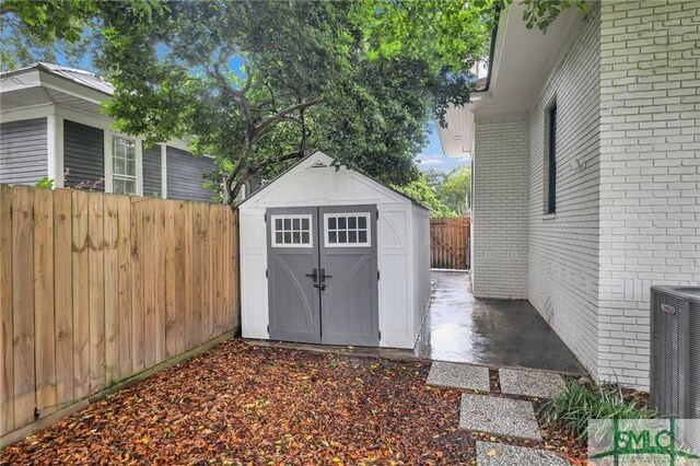 202 E 51st St, Savannah, GA 31405 - view of shed featuring central AC