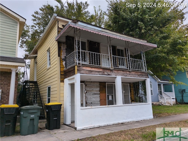 exterior space with a balcony