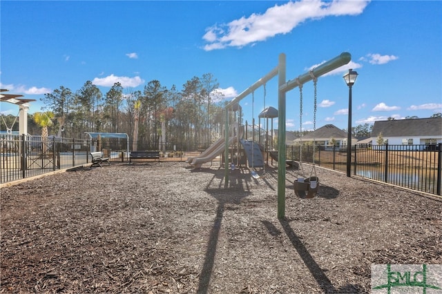 community playground featuring fence