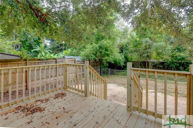 view of wooden deck