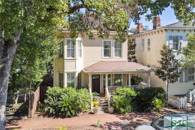 italianate house with a porch