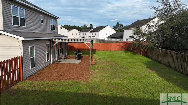 view of yard featuring a patio area