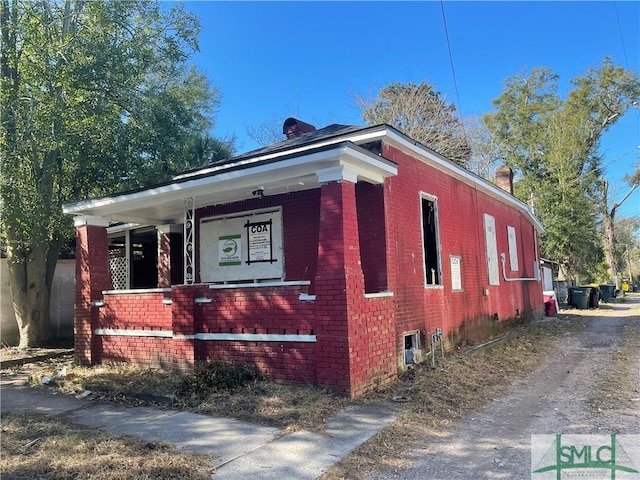 view of side of property