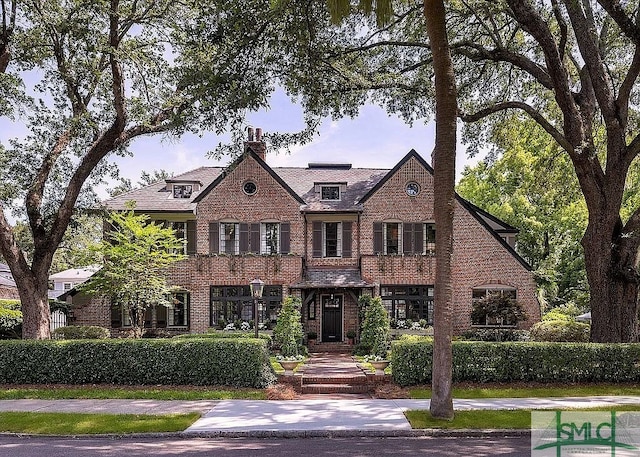 view of tudor-style house