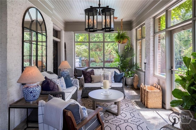 56 E 54th St, Savannah, GA 31405 - sunroom with an outdoor living space