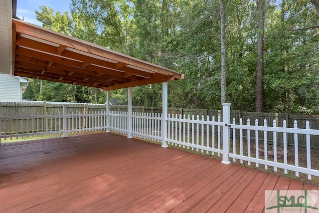 view of wooden terrace