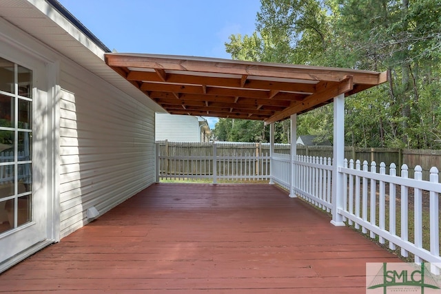 view of wooden terrace