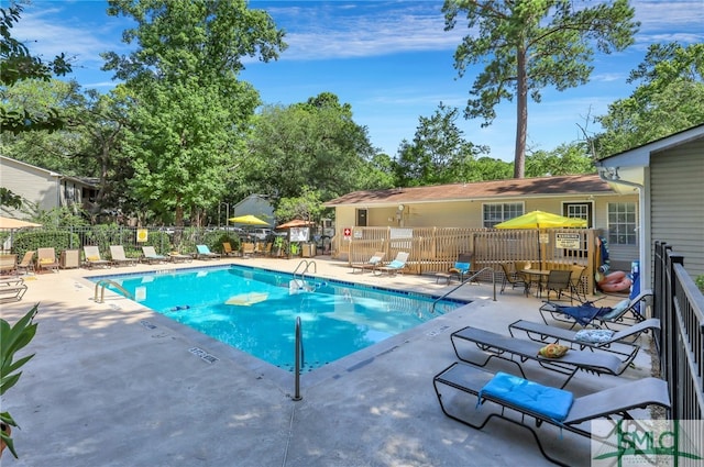 view of pool with a patio area