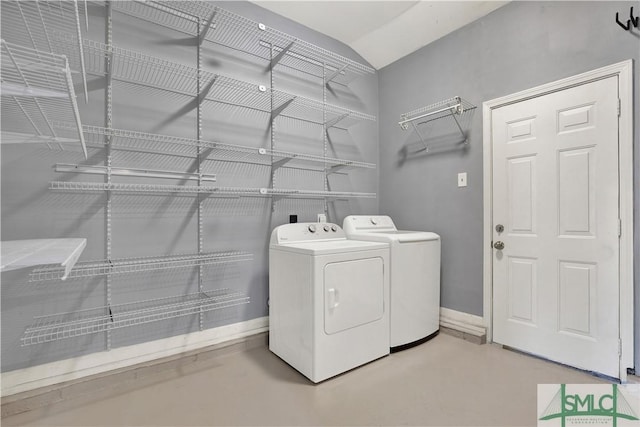 laundry room with washer and dryer