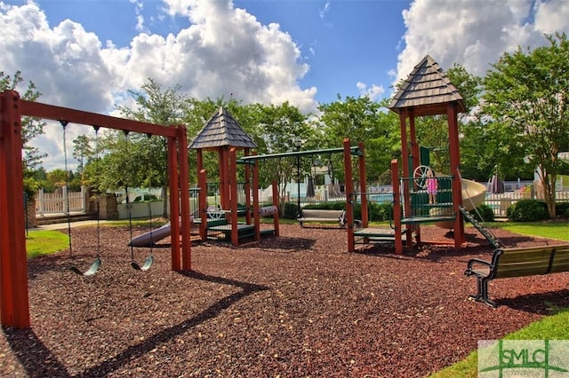 view of jungle gym