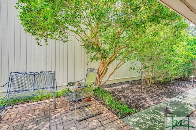 view of yard featuring a patio area