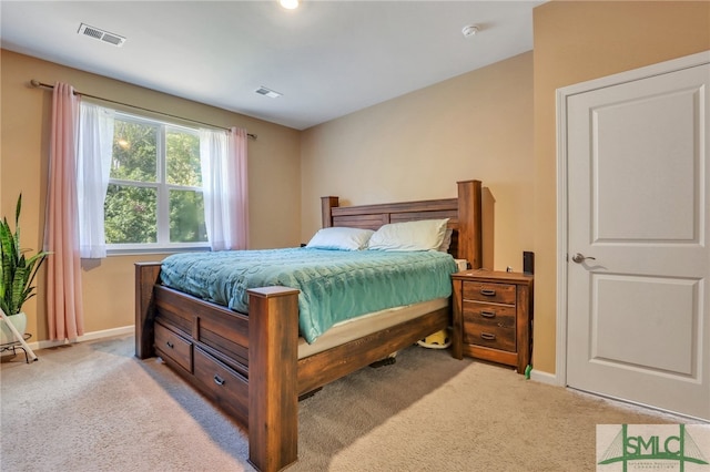 view of carpeted bedroom