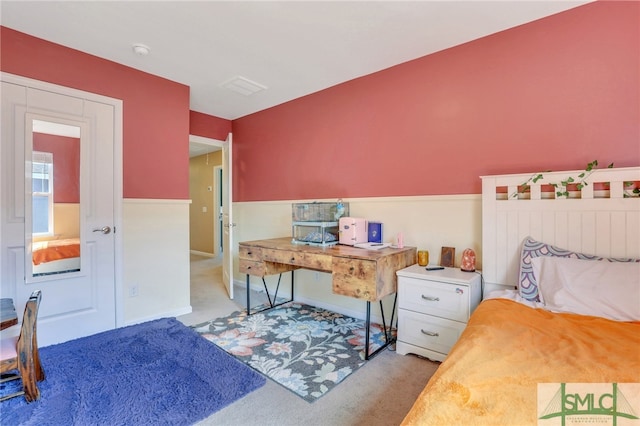 view of carpeted bedroom