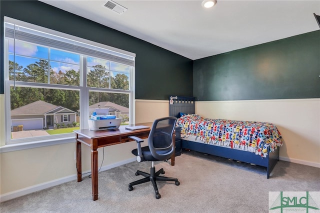 bedroom featuring carpet flooring