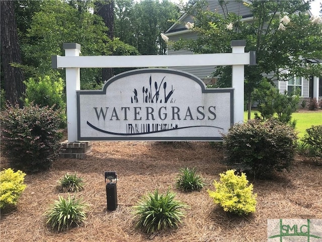 view of community sign