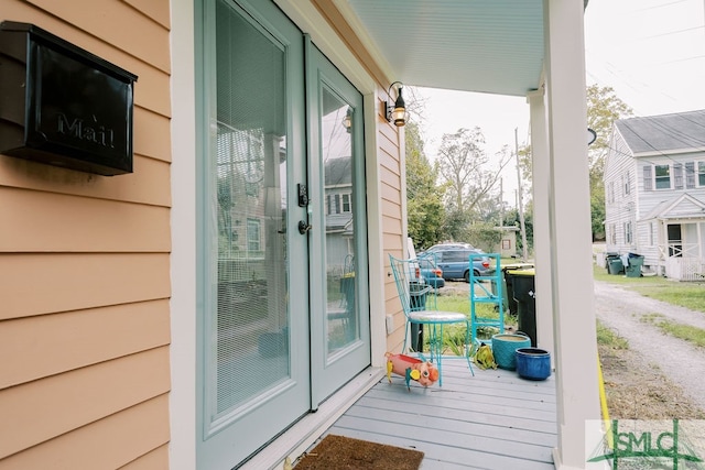 entrance to property with a porch