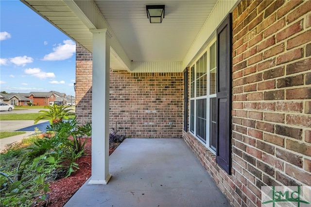 view of patio with covered porch